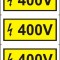 Indicator 400 V (3 etichete pe coala) - Semn Protectia Muncii