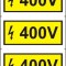 Indicator 400 V (3 etichete pe coala) - Semn Protectia Muncii