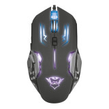 Mouse Gaming Trust GXT 108 Rava, Wired, 2000 DPi Reglabil, 6 Butoane, Scroll, Iluminat, Senzor Optic, USB, Negru