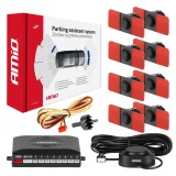 Set senzori de parcare auto cu buzzer, 8 senzori interni 12V AMiO