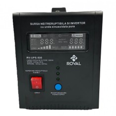 Sursa UPS Neintreruptibila 500 VA (300 W) si Invertor cu Unda Sinusoidala Pura Roval