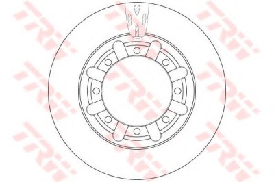 Disc frana RENAULT MASTER II caroserie (FD) (1998 - 2010) TRW DF6335S foto