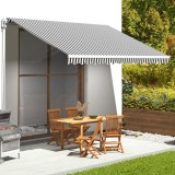 Panza Copertina Rezerva Antracit/Alb 4.5x3.5m vidaXL, Poliester Protectie UV, Impermeabila