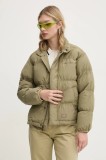 Dickies geaca SCOBEY femei, culoarea verde, de iarna, oversize, DK0A4Z36