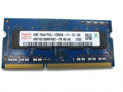 Memorii Laptop Hynix 4GB DDR3 PC3-12800S 1600 Mhz HMT451S6MFR8C foto