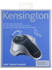 Mouse Kensington Trackball Orbit Optical Wired, Silver Black PC