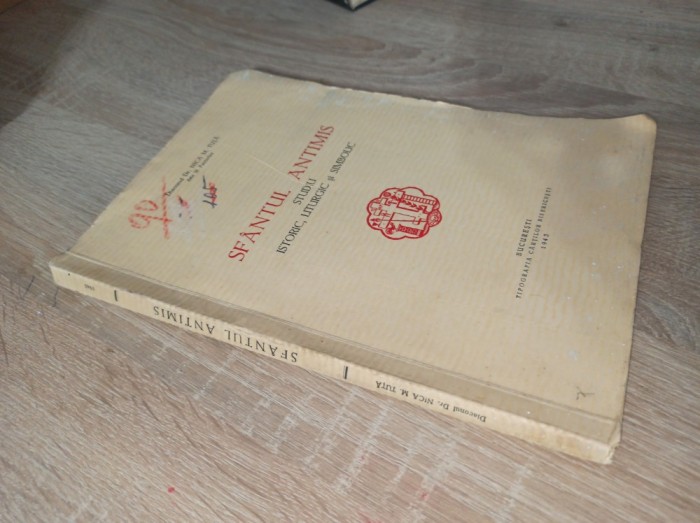 Sfantul Antimis. Studiu Istoric, Liturgic Si Simbolic - Nica M. Tuta, 1943