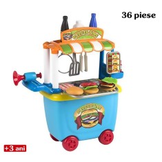 Jucarie de rol - Carucior de hamburgeri foto
