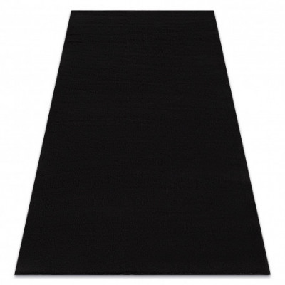 Covor de spalat modern LINDO negru, anti-alunecare, shaggy, 120x170 cm foto