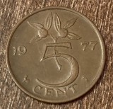C50 - Moneda foarte veche - Olanda - 5 centi - 1977