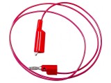 Cablu de măsurare 5A mufă banană 4 mm clemă crocodil roşie