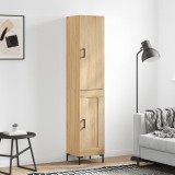 vidaXL Dulap &icirc;nalt, stejar sonoma, 34,5x34x180 cm, lemn prelucrat