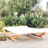 Pat de exterior, crem, 165x188,5x46 cm, lemn masiv curbat GartenMobel Dekor, vidaXL