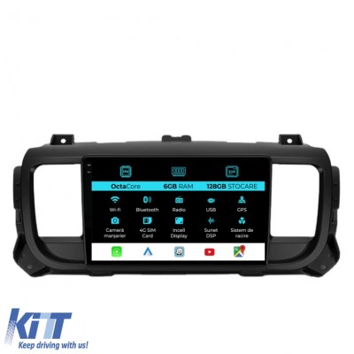Navigatie Dedicata Peugeot Expert Citroen Jumpy 3 (2016-2021), 9Inch, 6Gb Ram, 128Gb Stocare, Carplay Performance AutoTuning foto