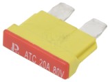Siguranţă auto ESKA 20A, 80VDC, 19mm, cupru, cositorit