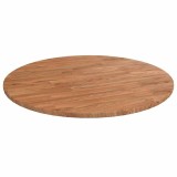 Cumpara ieftin Blat de masa rotund maro deschis &Oslash;60x1,5 cm lemn stejar tratat