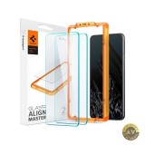 Folie de protectie Ecran Spigen Alm GlastR pentru Google Pixel 8 Pro Sticla Securizata Full Glue Set 2 bucati