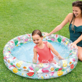 Cumpara ieftin Piscina gonflabila rotunda pentru copii Fruity, 122x25 cm, 150 L, polivinil, multicolor, Excellent Houseware