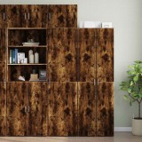 Dulap de depozitare slim, stejar fumuriu, 50x42,5x225 cm, lemn