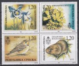 Bosnia și Herțegovina, Republica Srpska 1996 - Faună și floră. In bloc, MNH