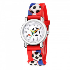 Ceas pentru copii, model minge - fotbal, culoare multicolor, model 2AAR foto