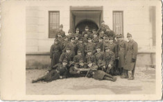 A240 Fotografie elevi militari romani pusca-mitraliera Chauchat anii 1930 foto