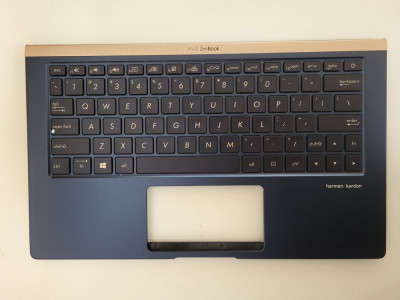 Carcasa superioara cu tastatura palmrest Laptop, Asus, ZenBook 13 UX333FA, UX333FN, UX434FN, 13N1-6AA0M02, 13NB0JV0P14011, 90NB0JV3-R32US0, iluminata, foto