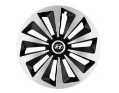 Set 4 capace roti Fox Gri-Negru R15 pentru gama auto Hyundai