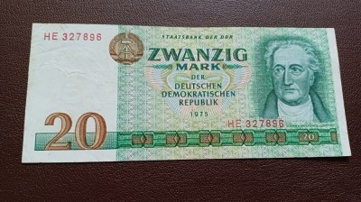 Germania Democrata -20 Mark 1975 foto