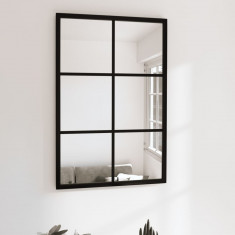 Oglinda de perete, negru, 60x40 cm, metal GartenMobel Dekor