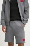 HUGO pantaloni scurți din bumbac culoarea gri, 50466196