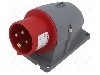 Conector alimentare AC, IEC 60309, IP44, 16A, 415V AC, 4 pini, AMPHENOL - 2CMA193298R1000