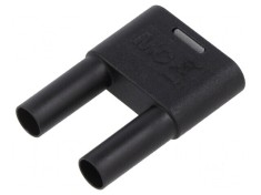 Conector banană 4mm 32A negru cu izolație