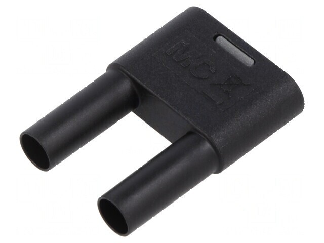 Conector banană 4mm 32A negru cu izolație