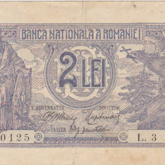 ROMANIA 2 LEI 1915 Serie 1 Cifra VF