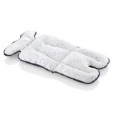 Saltea Universala BabyJem cu 2 fete, Bumbac 100%, Roz, 65x30 cm, pentru Carucior si Scaun de Masa, 0+ luni