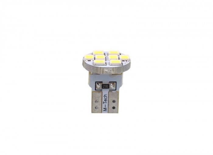 Bec LED W5W M-Tech, Alb, 0.64W, 2 buc