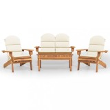 Set mobilier de gradina Adirondack, 4 piese, lemn masiv acacia