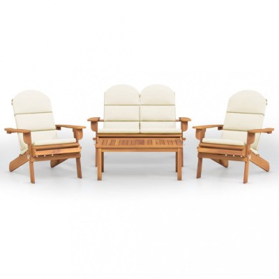 Set mobilier de gradina Adirondack, 4 piese, lemn masiv acacia foto