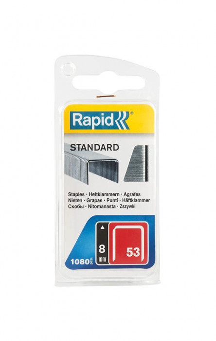 Capse RAPID 53 STANDARD, 08 mm, 1080 buc, capse pentru capsatoare, capse, capse