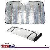 Parasolar Auto TeamCar&reg; 140x70 cm, Aluminiu Dublu, Ventuze, Universal, Pliabil, Protectie UV