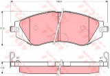 Set placute frana,frana disc DAEWOO LEGANZA (KLAV) (1997 - 2004) TRW GDB3171