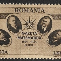 B2744 - Romania 1945 - Gazeta matematica 1945 (1/2 )neuzat,perfecta stare