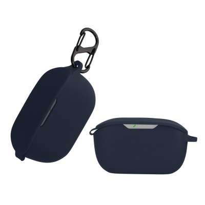 Husa Casti Kwmobile pentru JBL WAVE BUDS, Albastru inchis, Silicon, KWM000018FB003C foto