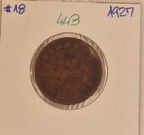 448 Sarawak Malaysia British Malaysia 1 Cent - Charles V. Brooke Rajah, 1927, KM#18, Asia