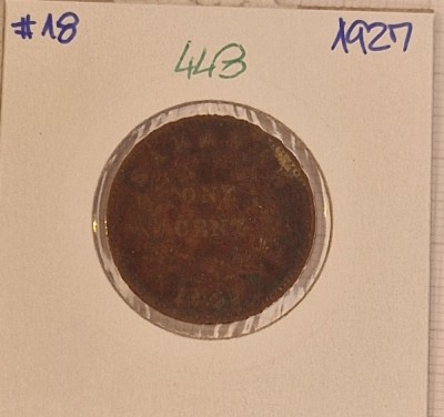 448 Sarawak Malaysia British Malaysia 1 Cent - Charles V. Brooke Rajah, 1927, KM#18 foto