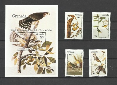 GRENADA 1985 FAUNA PASARI AUDUBON foto