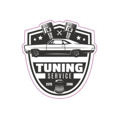 Abtibild &quot;RETRO TUNING SERVICE&quot; Cod:TAG 013 / T2 Automotive TrustedCars