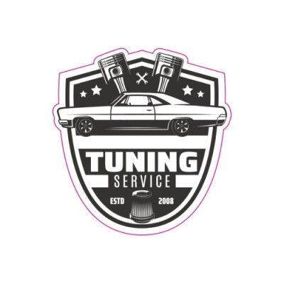 Abtibild &amp;quot;RETRO TUNING SERVICE&amp;quot; Cod:TAG 013 / T2 Automotive TrustedCars foto