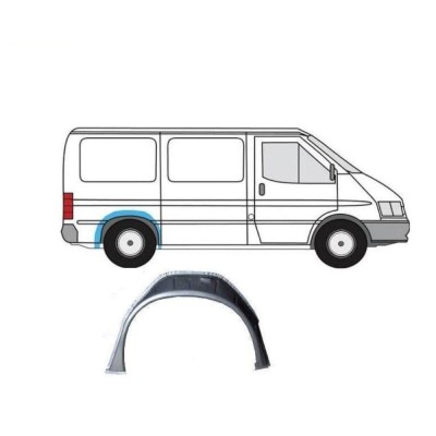 Pasaj interior roata spate, contra aripa Ford Transit (Ve64), 01.1991-09.1994; Transit (Ve83), 06.1994-07.2000, model: scurt, montare spate, dreapta, foto